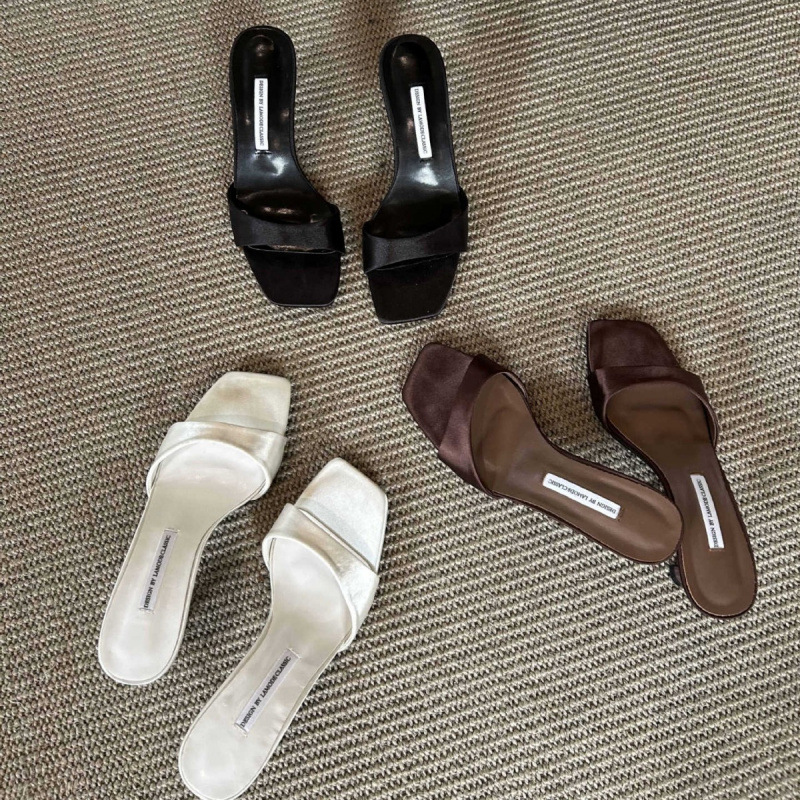 2025 French Niche Satin Thin Heel All-match Casual Solid Color Clip Toe Simple Women's Summer Outer Wear High Heel Sandals