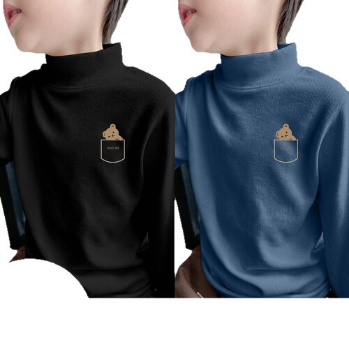 Children's autumn clothes, boys 'pure cotton long-sleeved t-shirt, 2025 new autumn and winter German velvet with boys' bottoming shirt and top