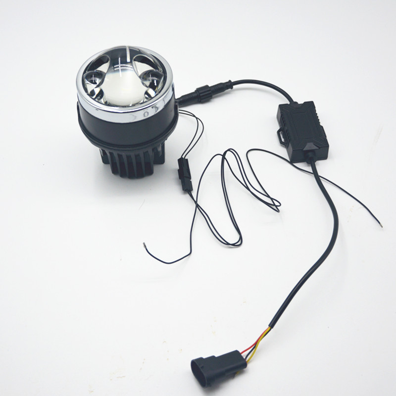 3 pulgadas doble láser directo LED doble luz lente de lámpara de niebla delantera adecuada para la modificación de los ojos izquierdo y derecho