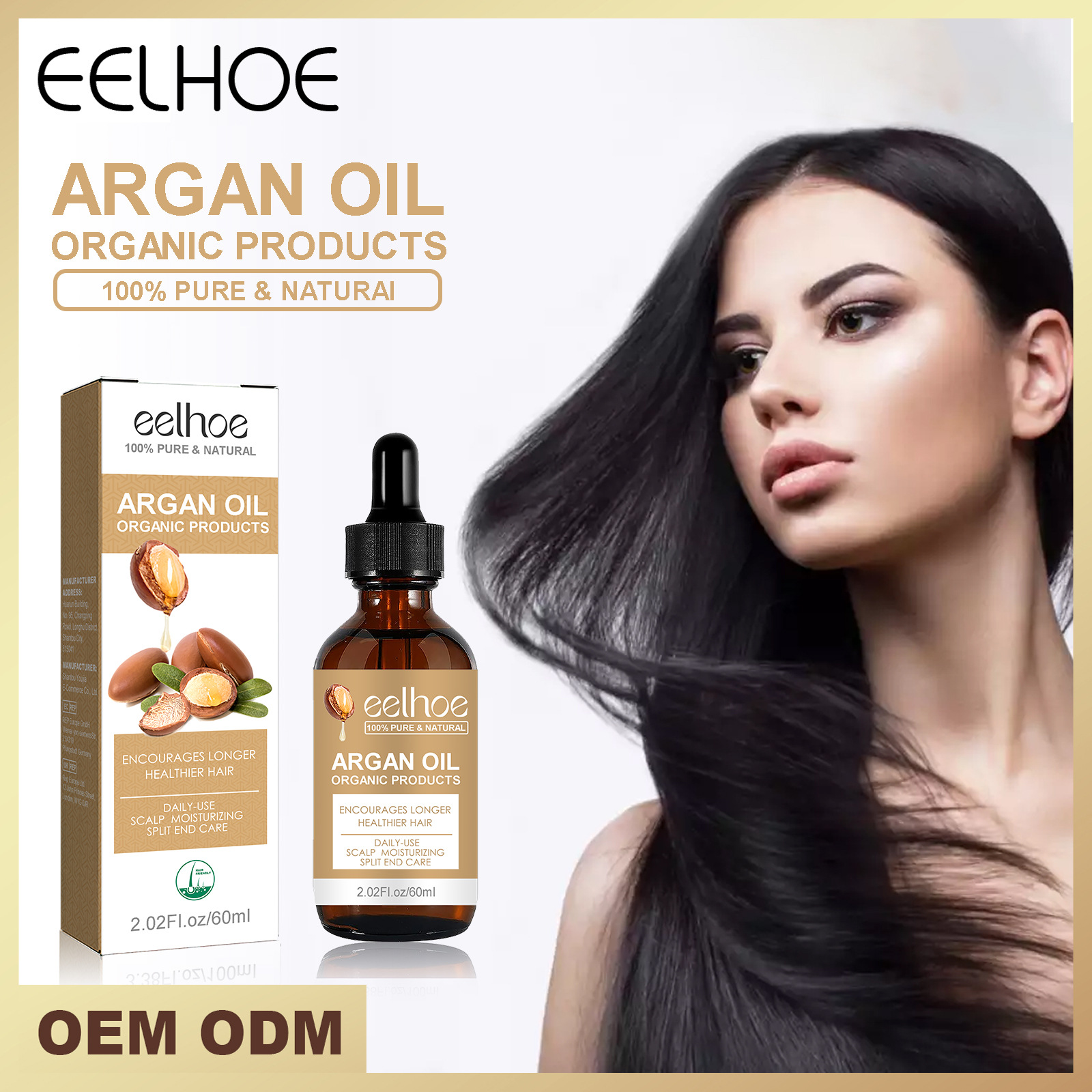Nut Eelhoe Marokkaanse olie Dense Hair Lotion voorkomt haaruitval, verstevigt, verzacht het haar, voedt, masseert het,_voghion.com