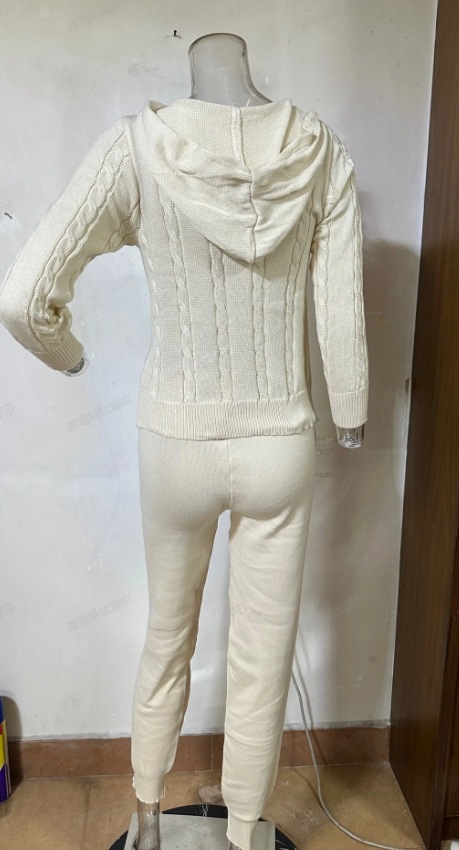 Hooded Zipper Top and Pants Set 3