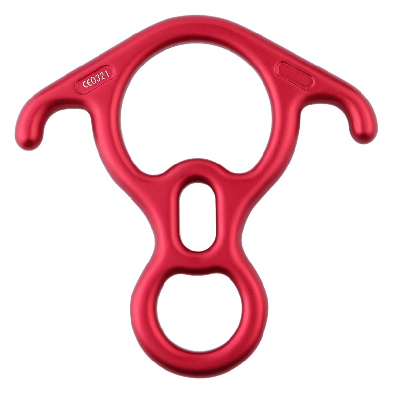 Cuerno de buey 8 anillos dispositivo de descenso a gran altitud Dispositivo de descenso de ocho anillos equipo de escalada en roca de Montañismo