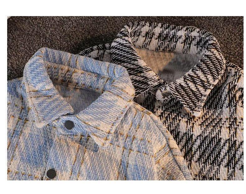 Veste chemise à carreaux pour femme style décontracté chic_voghion.com