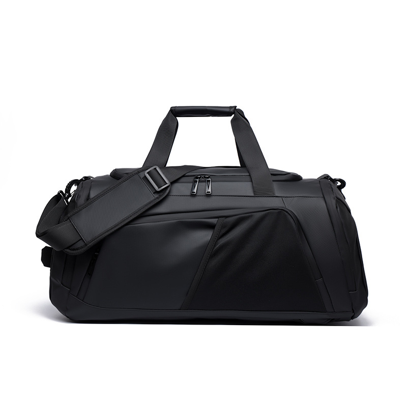 Bolsa de viaje simple de atmósfera negra de gran capacidad de ocio bolsas deportivas de fitness para hombres pueden ser bolsas de moda de doble espalda