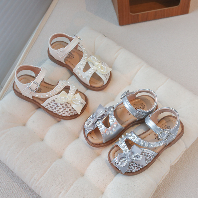 2026 verano nuevo bebé zapatos de arco de malla princesa zapatos romanos antideslizantes image 5
