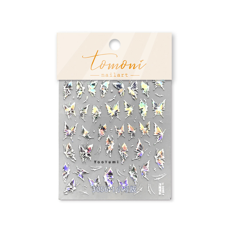 Tomoni Shell luz 3041 Dudu cooperativa adhesivo japonés pegatinas 5d uñas pegatina papel mariposa