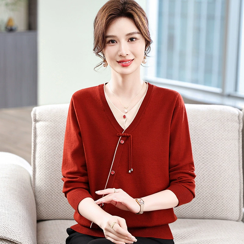 2025 новая женская мода на иностранную одежду свитер нижний свитер