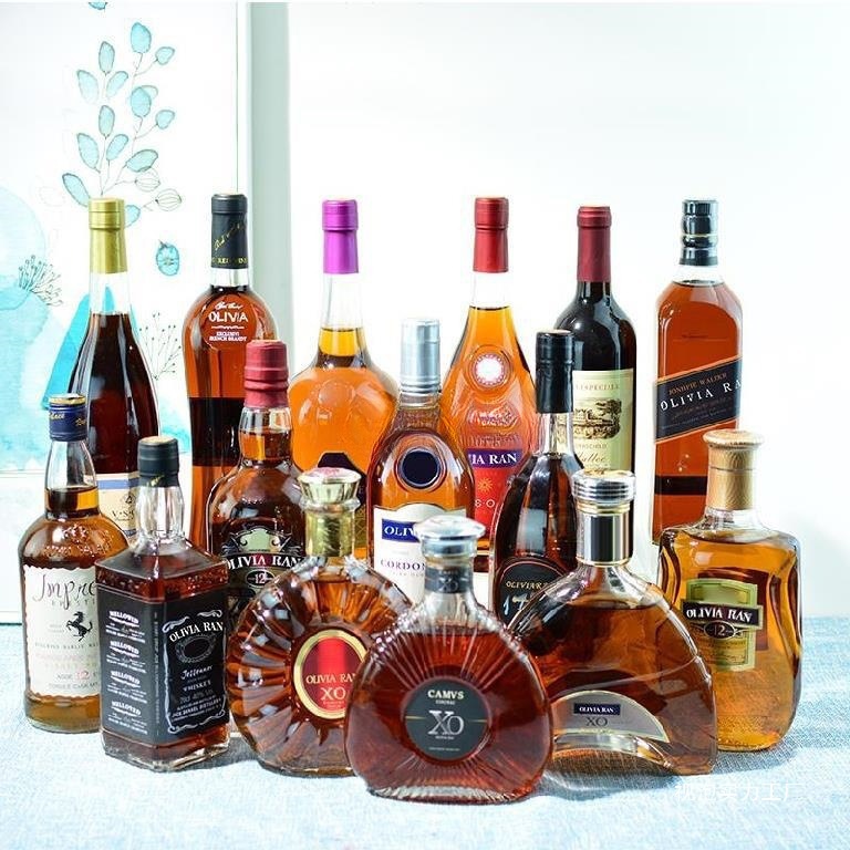 American-Style Home Decor Liquor Bottle Ornaments, Wine Cabinet Decorations, Bar Fake Liquor Props, Red Wine Empty Bottles