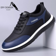 秋冬季新款星头啄木鸟男鞋真皮男士时尚单鞋潮流百搭软底休闲皮鞋