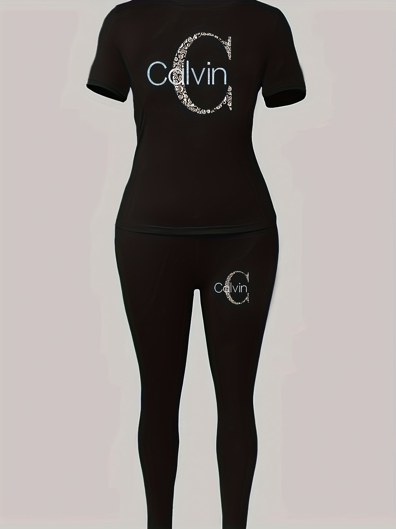 Dames t-shirt en broek set korte mouw amerikaanse stijl mode_voghion.com