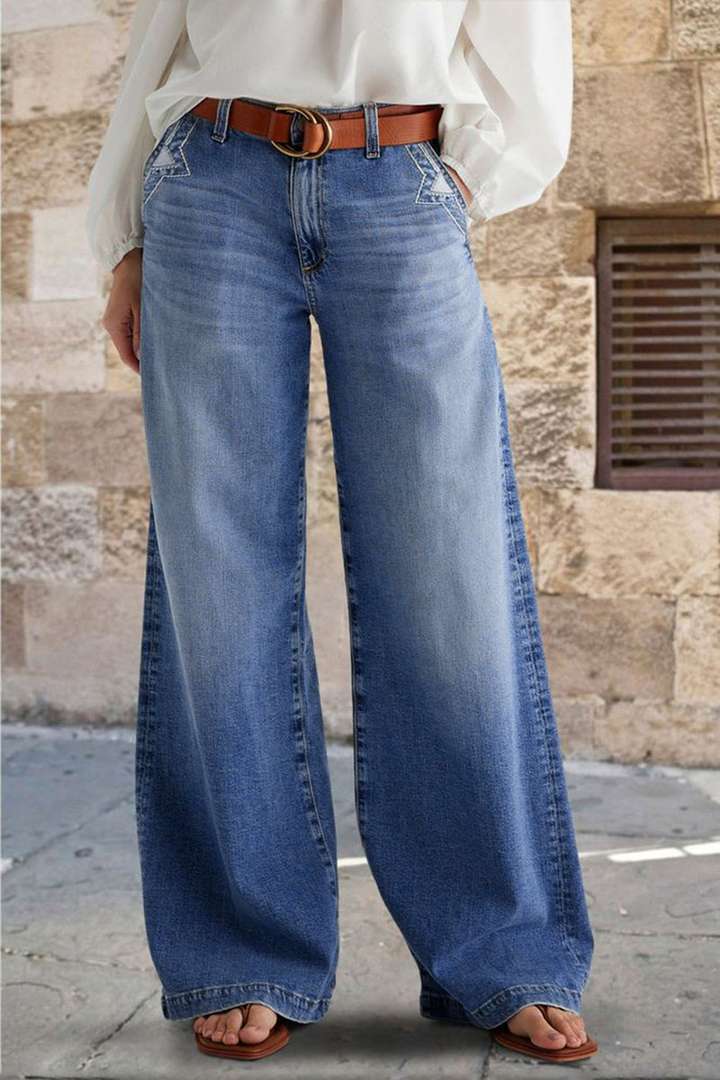 Solid Color Pattern Women's Daily Casual Solid Color Full Length Jeans