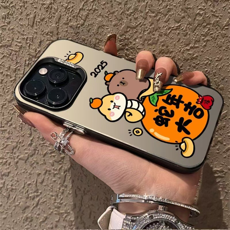 El nuevo año de la serpiente es adecuado para la carcasa del teléfono móvil iphone16 Apple 15promax/14 anti-caída 13pro12 mate