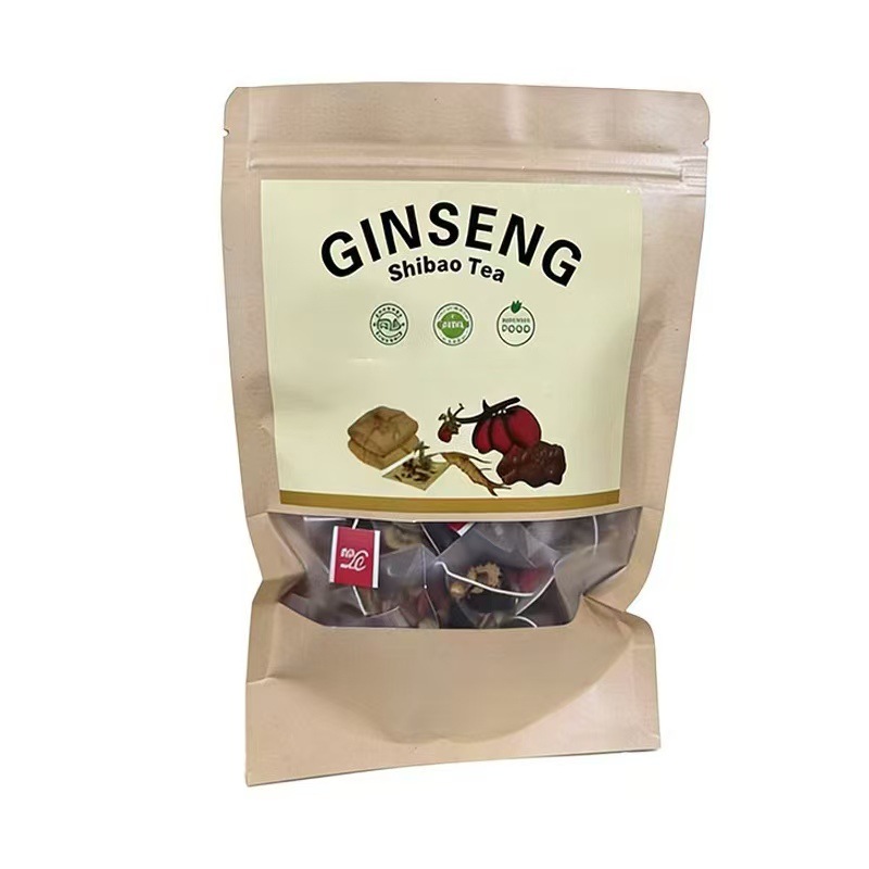 Ginseng Ten Treasure Tea Ren Shen Shi Bao Cha 5g x 20 Pyramid Tea Bags Herbal Wellness Blend overview