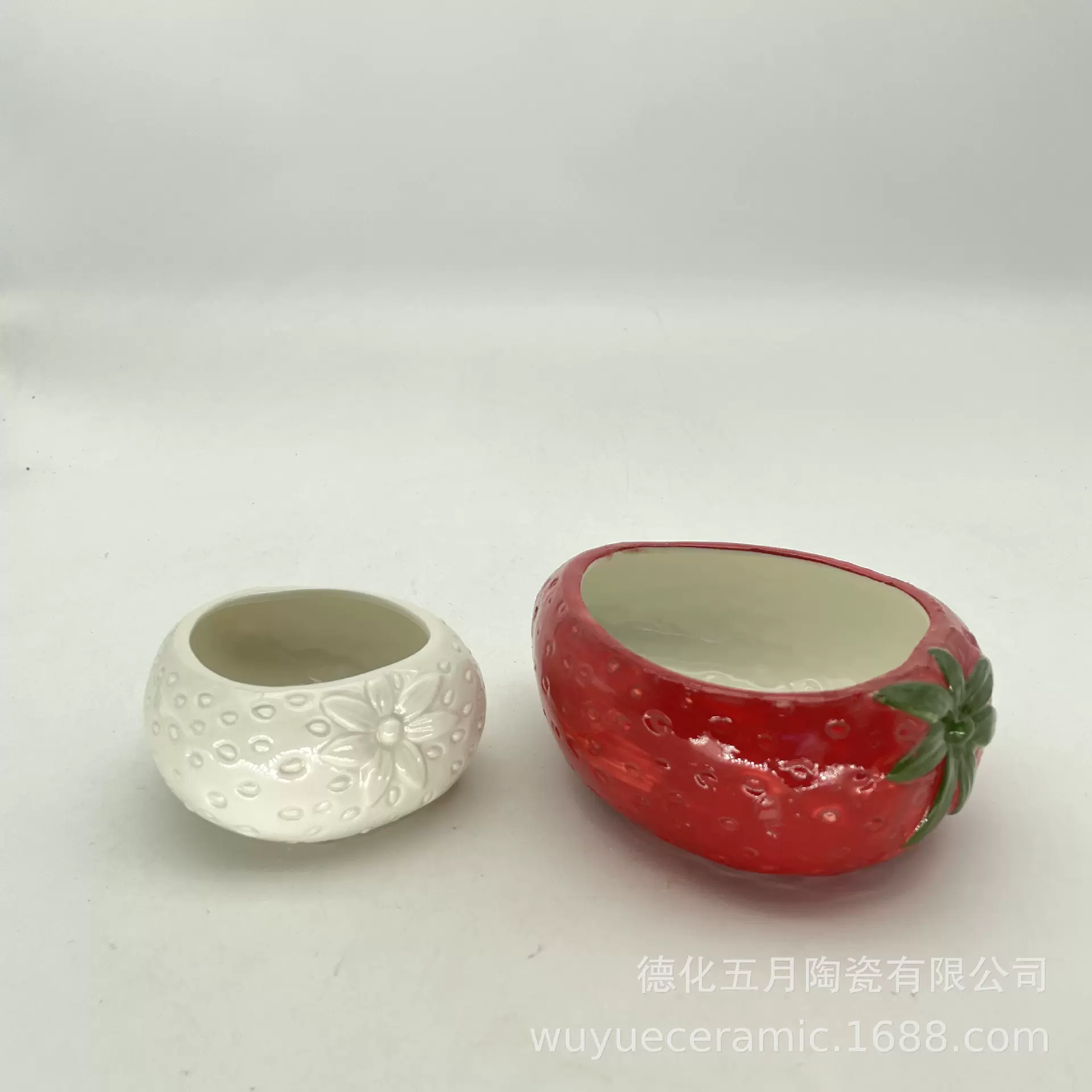 草莓造型餐具高颜值家用盘子碗碟套装沙拉碗甜品小吃碗盘批发