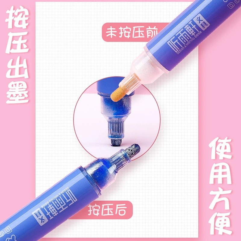 Fluorescence shiny three dimensional two-color set, 12 colors