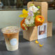 Coffee flower box hand-held gift box milk tea cup with packaging box flower basket mother's day kraft paper flower box