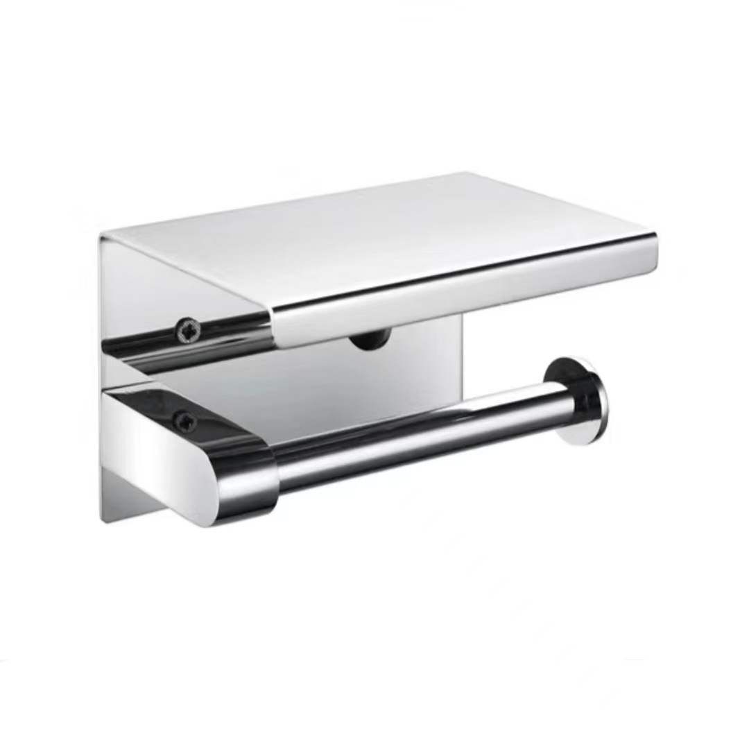 Acero inoxidable dorado pared de papel higiénico estante de papel higiénico hardware inodoro estante de papel de papel negro