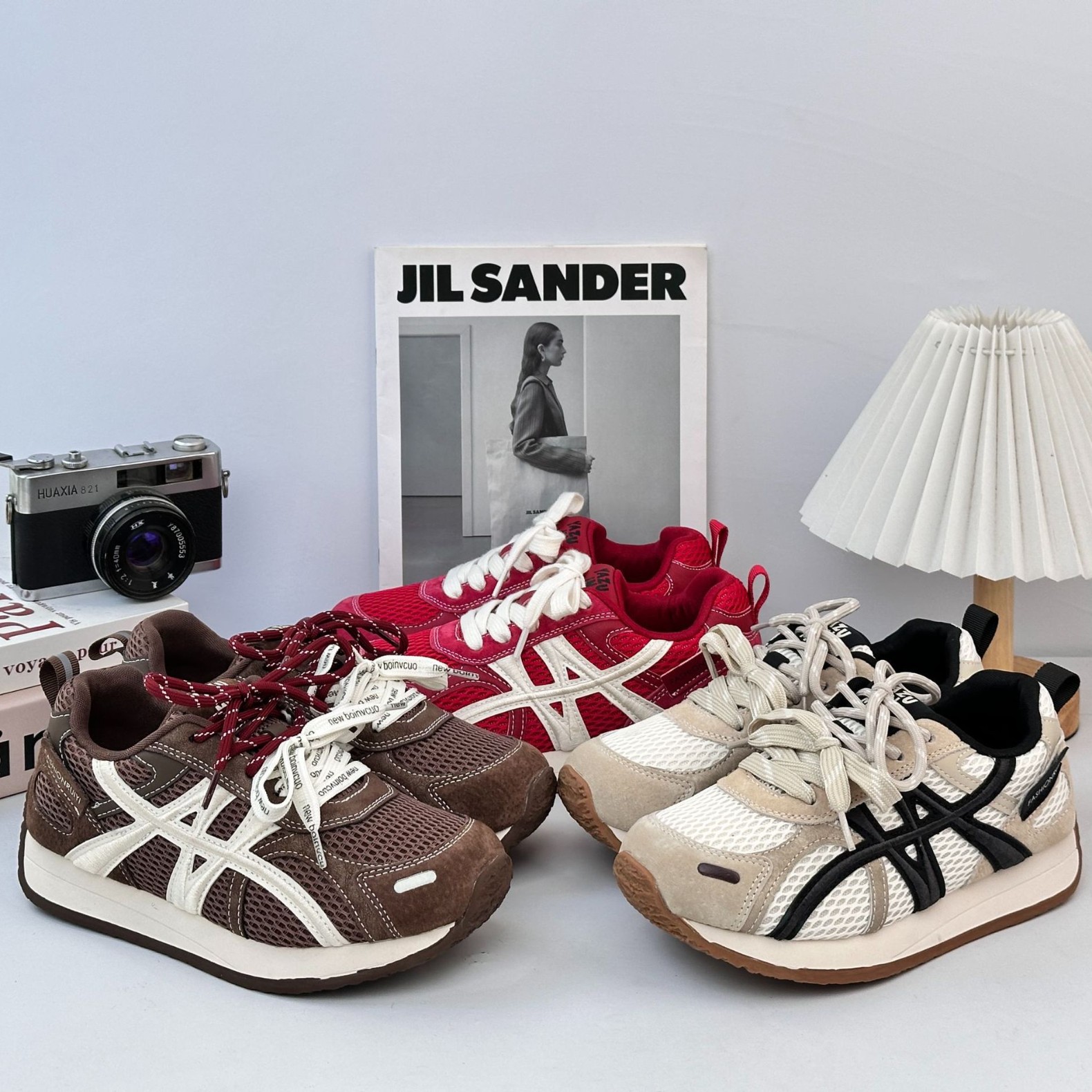 Chick tide cool retro vinos rojos zapatos deportivos de malla ligero y cómodo para mujeres, zapatos de entrenamiento de estudiantes de altura gruesa