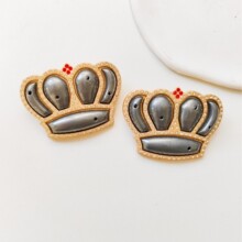 diy宋锦发夹底托配件皇冠珍珠弹簧夹空托布艺配饰材料包配件