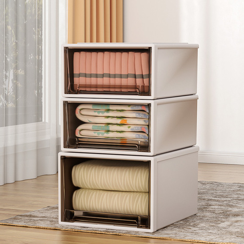Thickened plastic drawer-style storage box clothing storage cabinet underwear clothing organizer drawer-style storage box