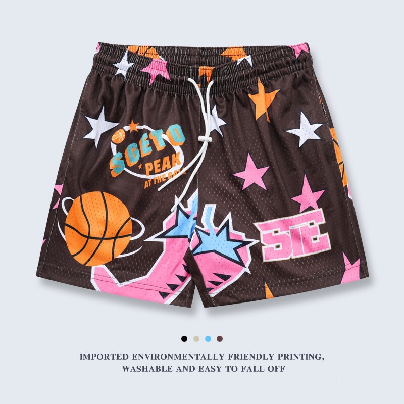 2026 Cross-Border American-Style Summer New Casual Fashion Lightweight Quick-Dry Breathable 3D Printed Men's Shorts Wholesale