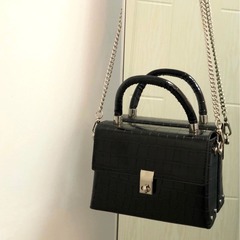 包包女2024鱷魚紋小方包時尚百搭單肩斜挎包小眾高級感手提包小包