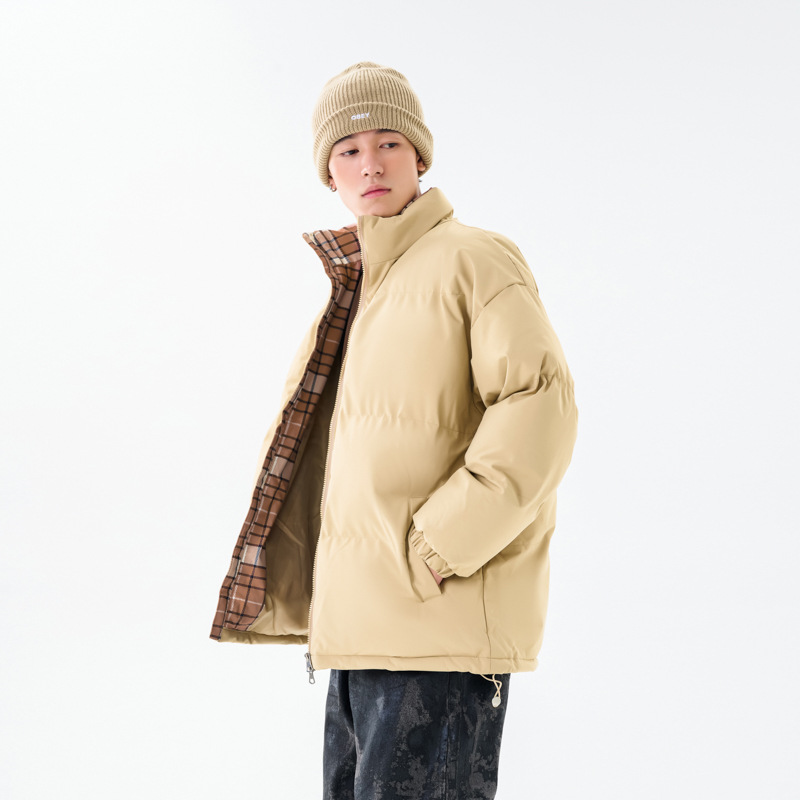 Padded-on Clothes Men's And Women's Loose Stand-up Collar Padded Jacket Warm And Thickened Padded Clothes Men's Tops Couple Jacket_viptrois.com
