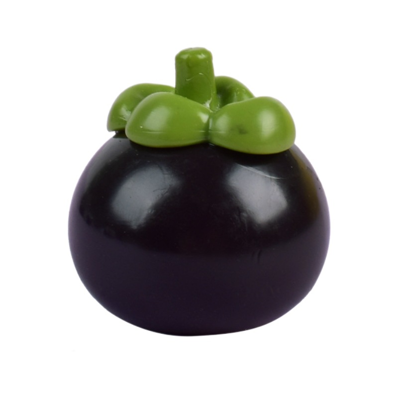 Nuevo juguete de descompresión creativo de simulación de frutas fluidas mangostán pellizco plástico de rebote lento juguetes de descompresión de oficina