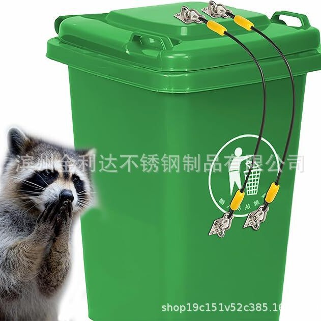 Animal Trash Can Lid Lock Bear Proof Animal Proof Trash Can Lock Stainless Steel Heavy Duty Trash Can Lock Easy to Install
