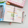 Fuchsia transparent pocketbook, laptop, sticker, South Korea, tear-off sheet