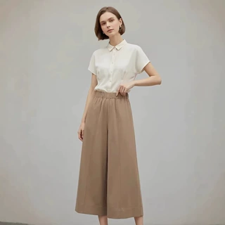 GD同款2026春季新款欧若风百搭垂感休闲裤高腰宽松藏肉阔腿九分裤