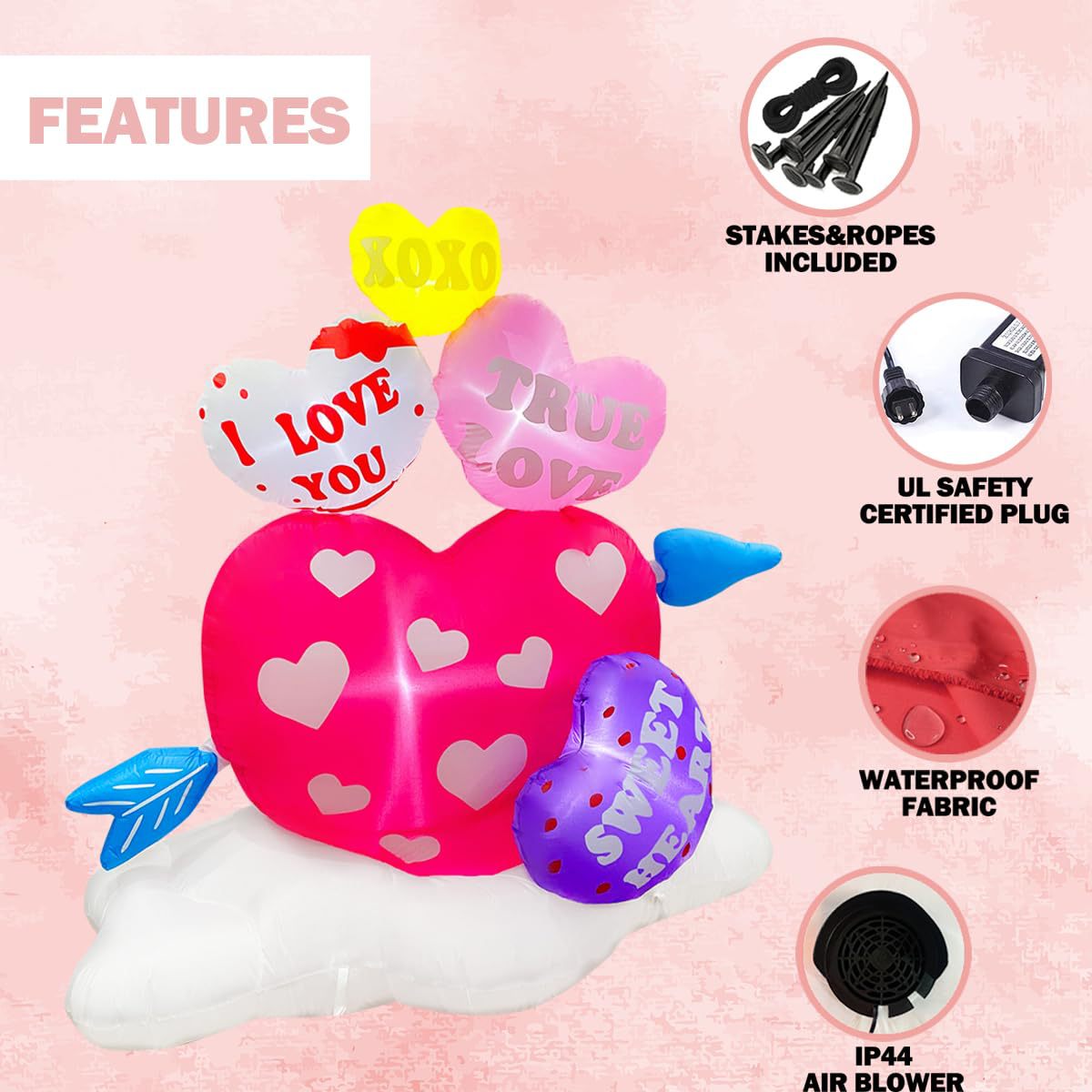 A-6FT Valentine Hearts with Ar