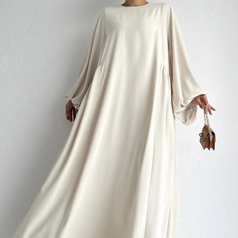 Cross-Border 2025 New Wholesale Abaya Women's Modest Clothing Long Robe Abaya Dress Long Robe