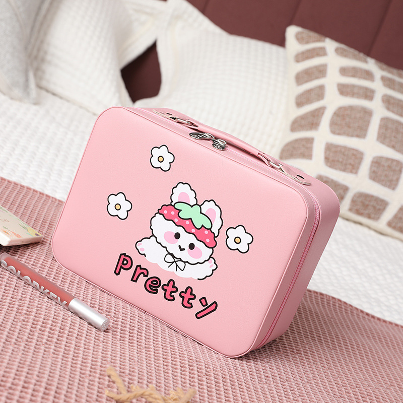 Nueva bolsa de cosméticos portátil de color puro con logotipo impreso, bolsa de cosméticos simple, bolsa de lápiz labial portátil de viaje transfronteriza, venta al por mayor