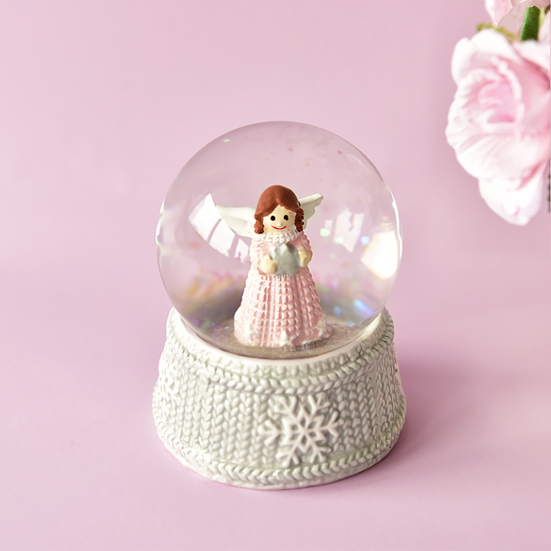 Americano creativo Ángel Casa de cerámica bola cristal artesanía decoración rosa chica regalo habitación