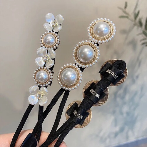 Korean style round bun twisted clip hair pin French pearl shell daisy female hair accessory vintage hairpin wholesale