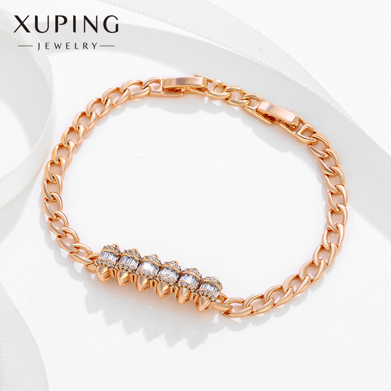 Xuping joyería europea y americana Comercio exterior 18K chapado en oro pulsera de aleación personalidad de la moda pulsera transfronteriza al por mayor joyería femenina