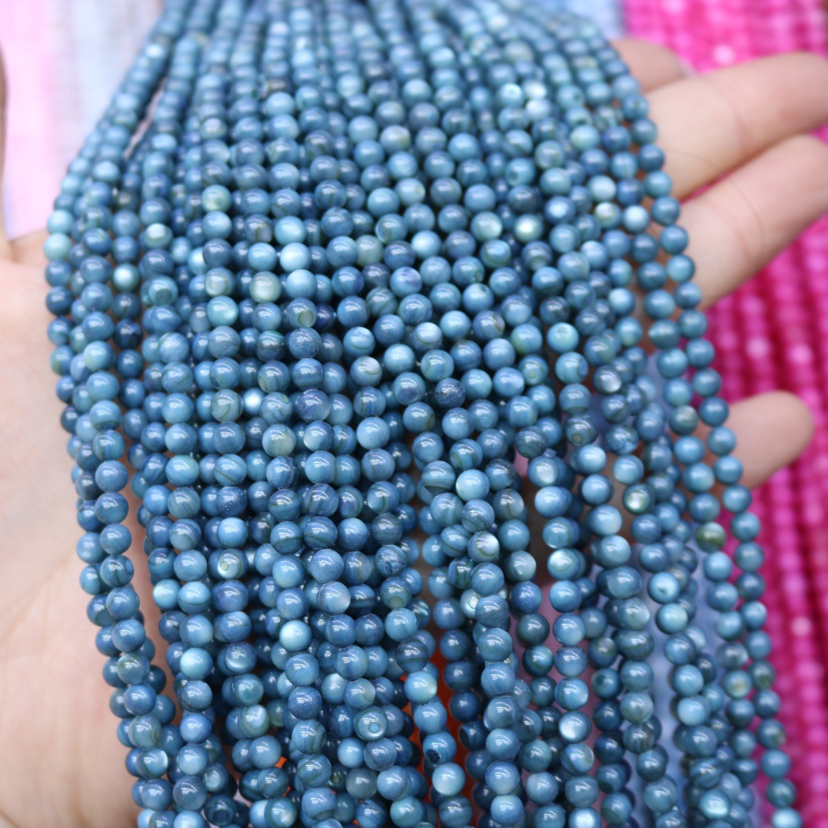 Conchas de agua dulce naturales cuentas mixtas de color 4mm color monocromático bolas perlas sueltas diy joyería accesorios joyería al por mayor image 18