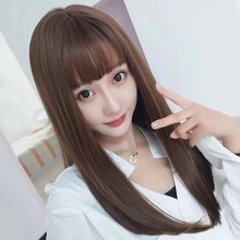 韩国时尚假发女长直发微卷梨花假发套专卖店一件代发