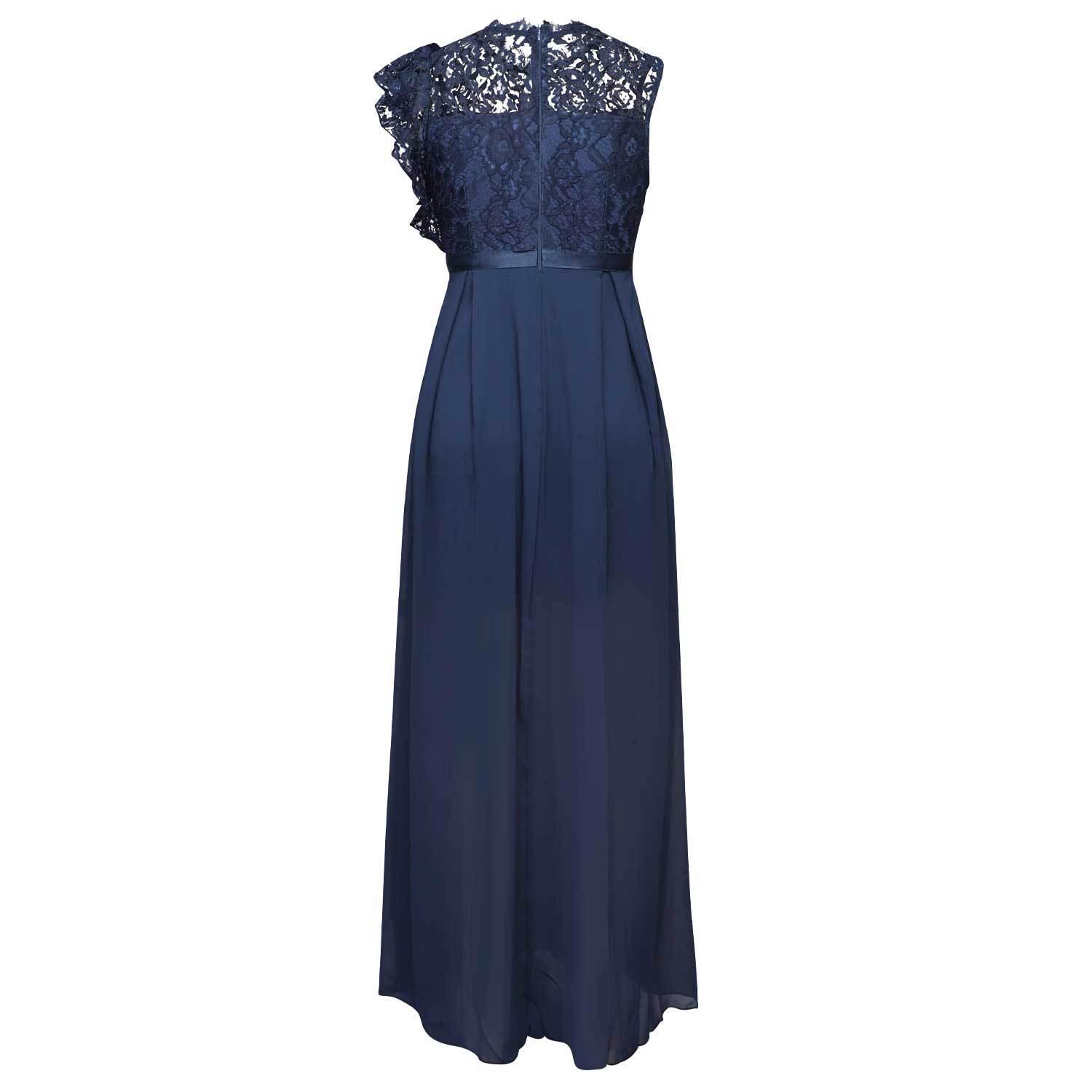 Cross-border Independent Site Party Women's Long Dress, Popular Lace Bridesmaid Evening Gown_ecoleips.com