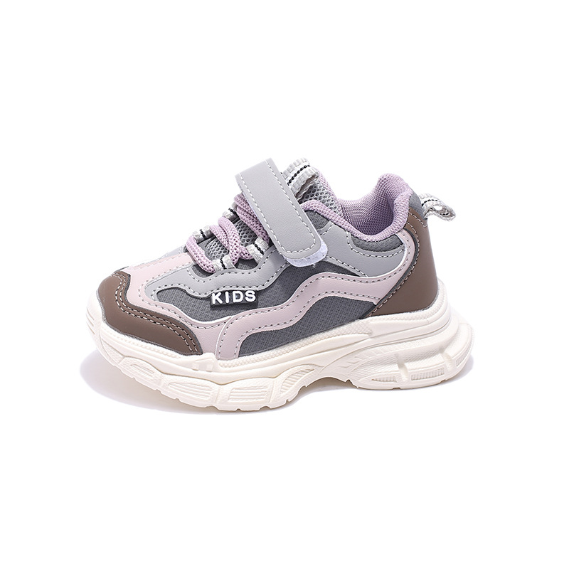 Zapatos deportivos infantiles nuevos para otoño e invierno 2025, zapatillas ligeras estilo dad shoes para niños y niñas, zapatillas para correr para bebés y niños pequeños, cálidas y a la moda.