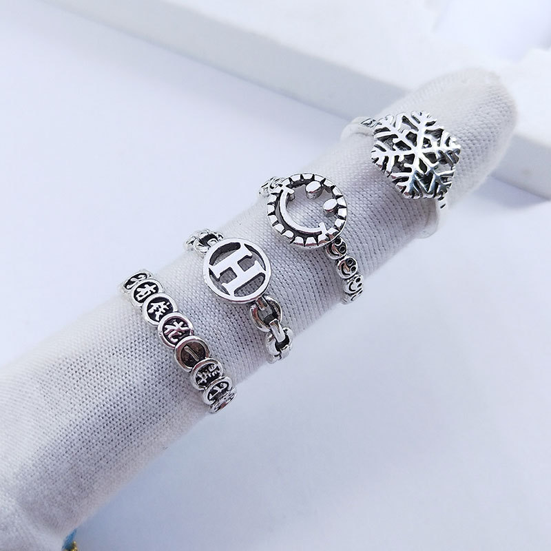 Wholesale Lot Of 50 Mixed Vintage Rings - Antique Silver Plated, Sizes 7-10, Bulk Jewelry