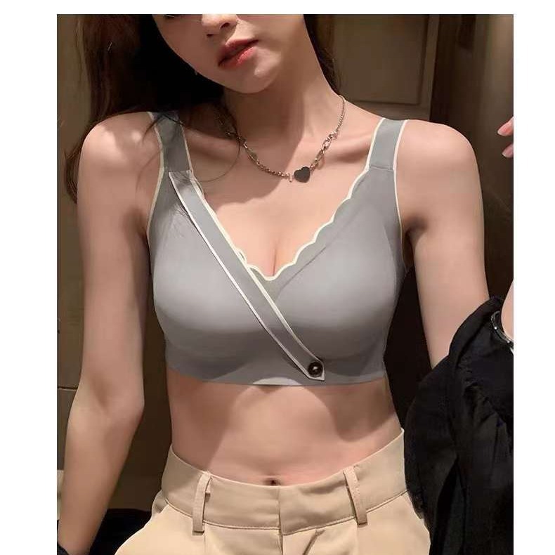 Nuevo chaleco de alta calidad sin marcas de la espalda de mujer sin anillo de acero yoga pull bra ropa interior deportiva mujer al por mayor