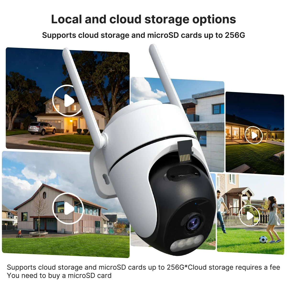 Icsee Sınır Ötesi 2 Adet HD Kamera Wifi Ev Akıllı Kablosuz 360 Derece Renkli Gece Görüşlü Güvenlik İzleme