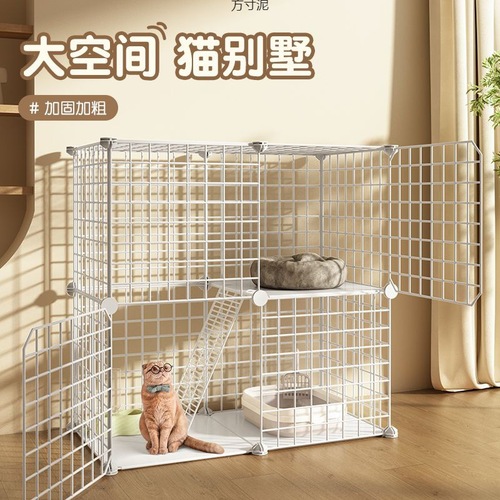 Cat Cage Cat Villa Cage Household Indoor Cat House with Toilet Extra Large Free Space Small Cat Cat Bed Wholesale