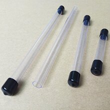 供应带盖透明塑料管PvC管子货物包装筒桶批发内径11外径12线管