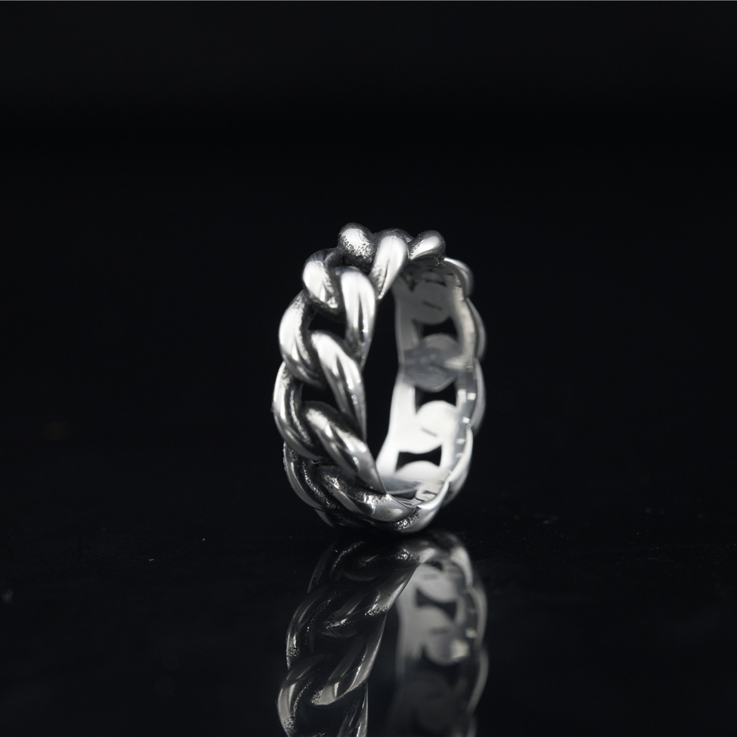 Small design woven fashionable ring stainless steel for men and…