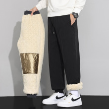 25冬季新款休闲裤男石墨烯加绒加厚大码外穿卫裤加肥松紧跑量男裤