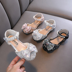 2024 Summer New Girls' Princess Baby Girls' Single Leather Shoes Children's Dance Performance Shoes