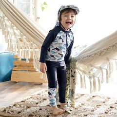 Children's one-piece swimsuit for boys and girls, medium and large children, girls and teenagers swimsuit, one-piece sun protection quick-drying beach swimsuit